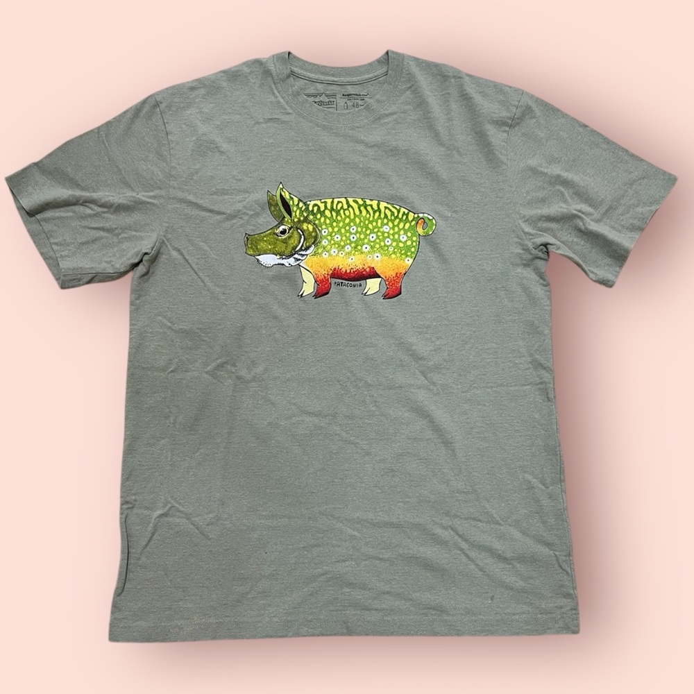 Patagonia Men's Fish Hog Resposibili Tee (Gray)